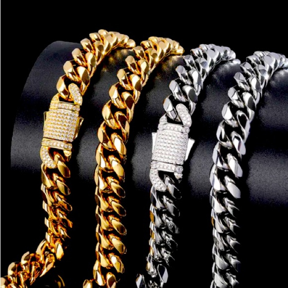 BLING DIAMOND CLASP STAINLESS STEEL